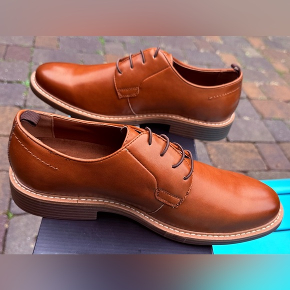 MENS NICK GRAHAM DYLAN ELASTIC LACE UP OXFORD DRESS SHOES - SIZE 10 NEW WITH BOX - Picture 7 of 12